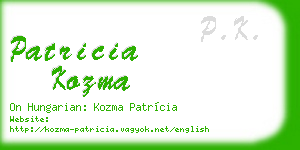 patricia kozma business card
